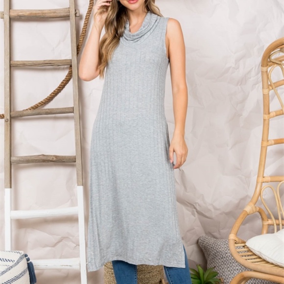 #17 Heathered grey tunic top - Picture 4 of 9